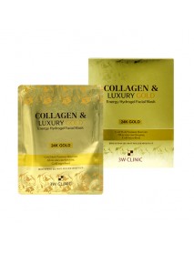 [3W CLINIC] Collagen & Luxury Gold Energy Hydrogel Facial Mask - 1Pack (5ea)