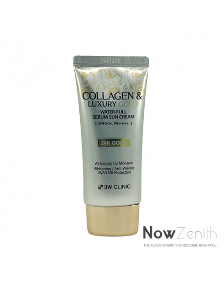 [3W CLINIC] Collagen & Luxury Gold Water-Full Serum Sun Cream - 50g (SPF50+ PA++++)