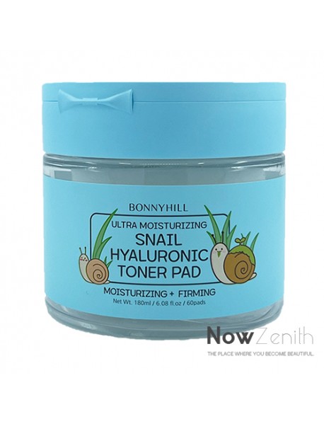 [BONNYHILL] Snail Hyaluronic Toner Pad - 180ml (60pads)