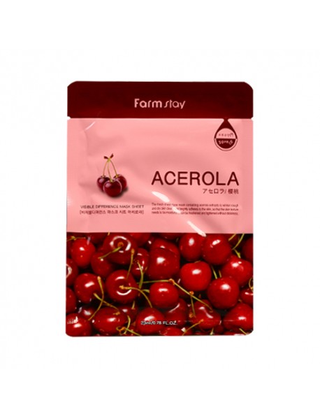 [FARM STAY] Visible Difference Mask Sheet -1Pack (10pcs) #Acerola