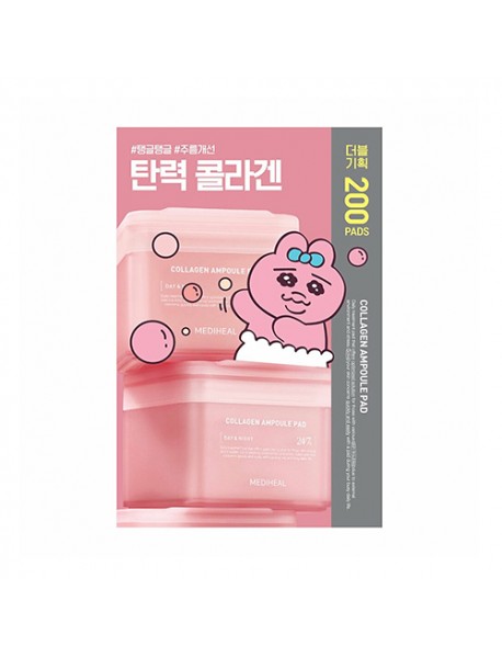 (MEDIHEAL) Collagen Ampoule Pad - 1Pack (100pads + Refill 100pads)