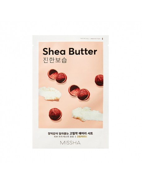 [MISSHA] Airy Fit Sheet Mask - 10pcs #Shea Butter