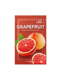 [THE SAEM] Natural Mask Sheet - 10pcs #Grape Fruit